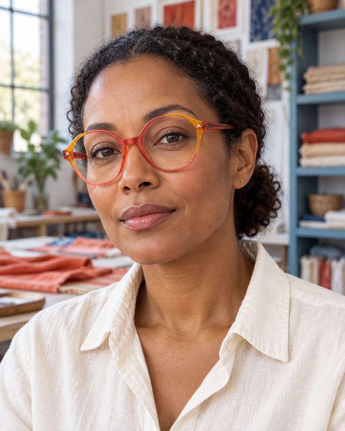 Portrait d’une femme portant la monture ALTISE U62