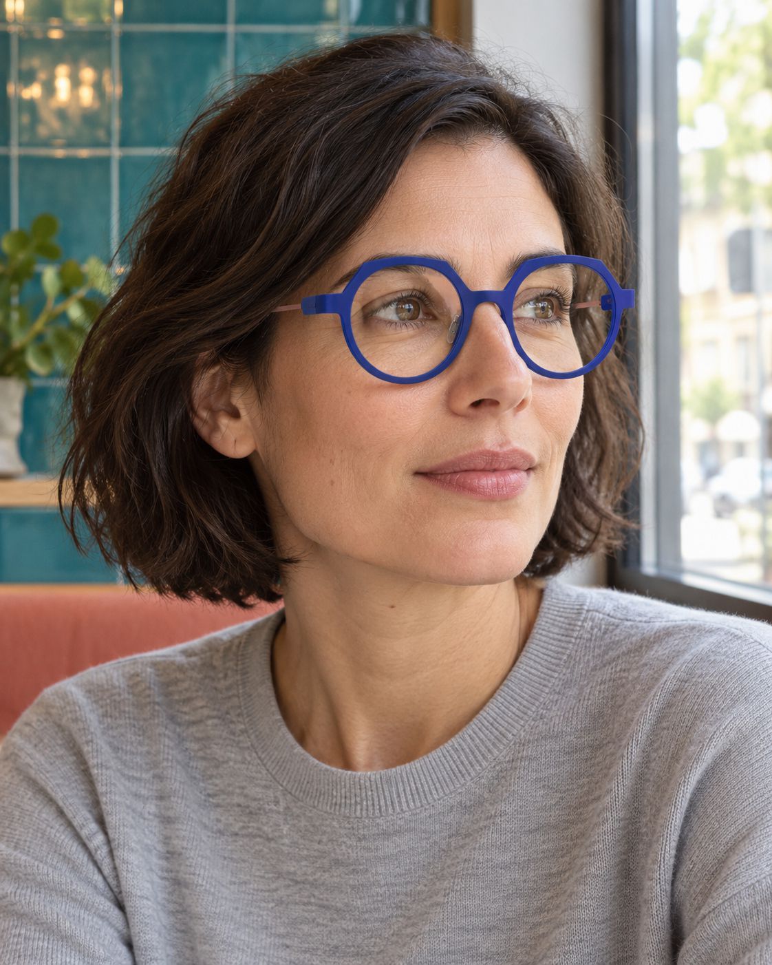 Portrait d’une femme portant la monture ALAMO Q55
